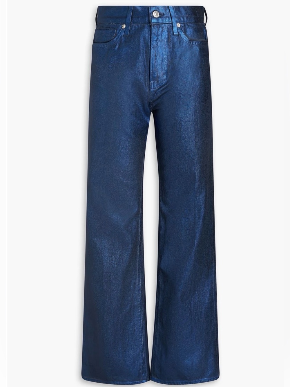 💙VERONICA BEARD Dylan Metallic Coated High-rise Straight-leg Jeans NWT💙